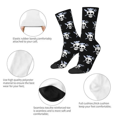 Fashion Men's Socks Harajuku Tony Tony Choppers Sock Luffys Zoros Trafalgar Law Anime Women's Socks Spring Summer Autumn Winter
