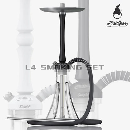 MattPear Simple Hookah Shisha Set 304 Stainless Steel 56cm single tube Large Hookah Shisha Set With Bottle