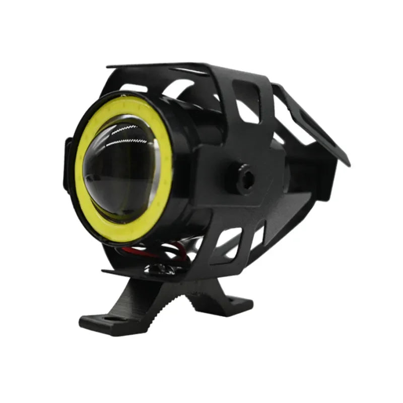 Super Bright Mini LED Motorcycle Headlight Work Light Angel Eye Headlamp Fog Spotlights Driving Lamp with ON/OFF Switch