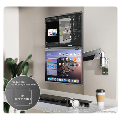 Sibolan 16 inch 2.5K Dual Screen Portable Monitor 60Hz 100% sRGB HDMI USB-C Plug Metal Body Laptop Display Extender For Wins Mac