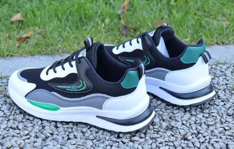 New Spring Autumn Men's Breathable Mesh Sports Shoes Korean Style Lightweight Casual Shoes Soft Bottom Running