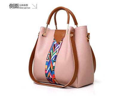 Fashionable Women's Shoulder Bag Hot Sale Of The Season New Style Mother-Child Multi-piece Set Colorful Ribbon Ladies Handbag Si
