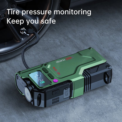 6000A Jump Starter With Air Compressor, 5 In 1 Function Jump Box 150PSl JumpStarter Battery Pack With Digital Tire Inflator,