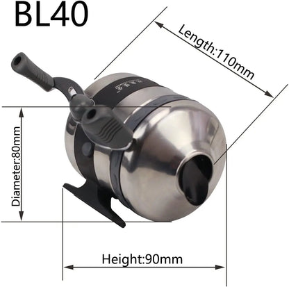 Bowfishing Reel Seat Spincast Reel with Fishing Reel Seat Gear Right and Left Hand for Recvrve Compound Bow