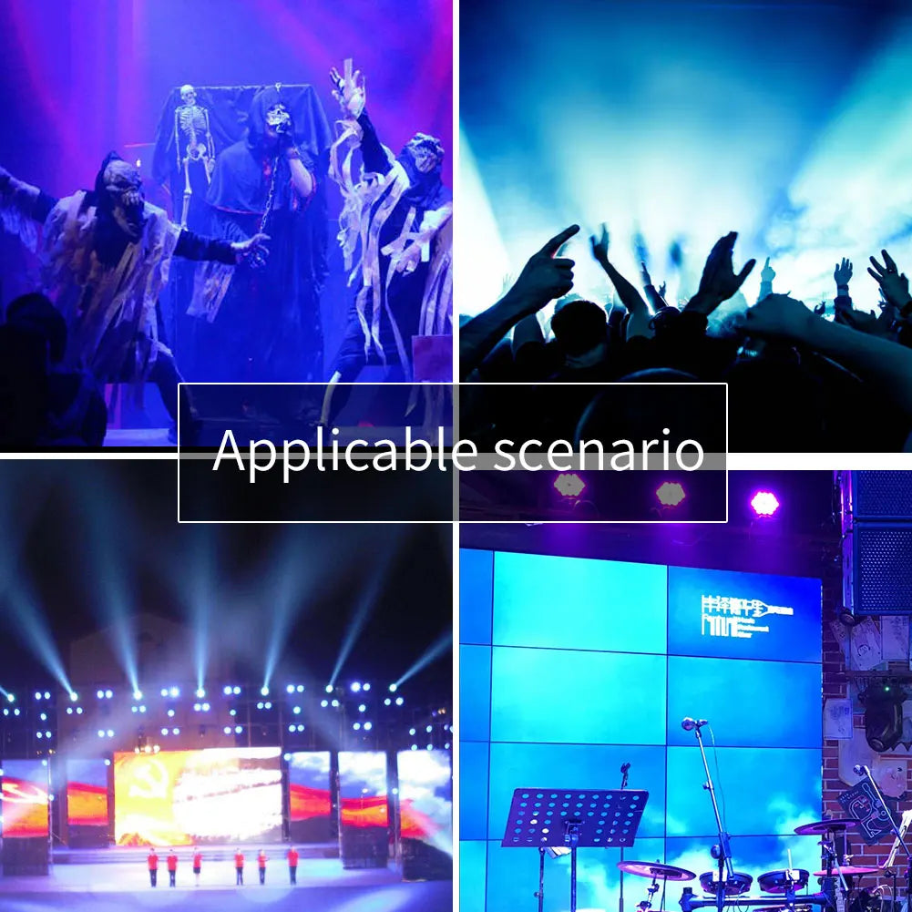 U'King 8Pcs 30W Square Par Lights 9X10W RGBW LEDs Stage Effect Lighting DMX512 Strobe Lights For DJ Show Concert Party KTV