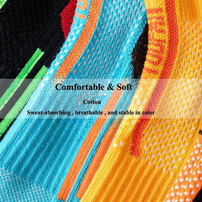 2023 New Men Sports Socks Professional Outdoor Basketball Cushion Terry Towel Bottom Non-Slip Running Breathable Socks