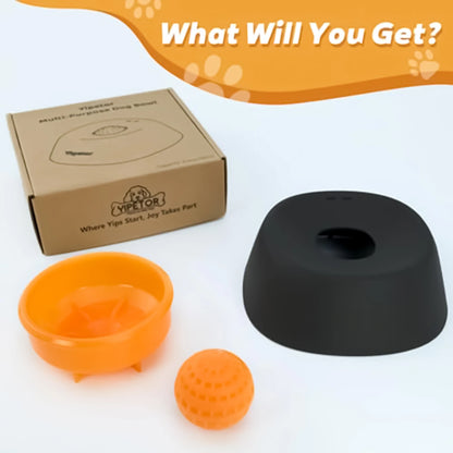 Dog Liquid Lick Bowl with Slow Feeder Design with Silicone Anti Slip Bowl Detachable Easy Cleaning for Wet Food and Bone Broth