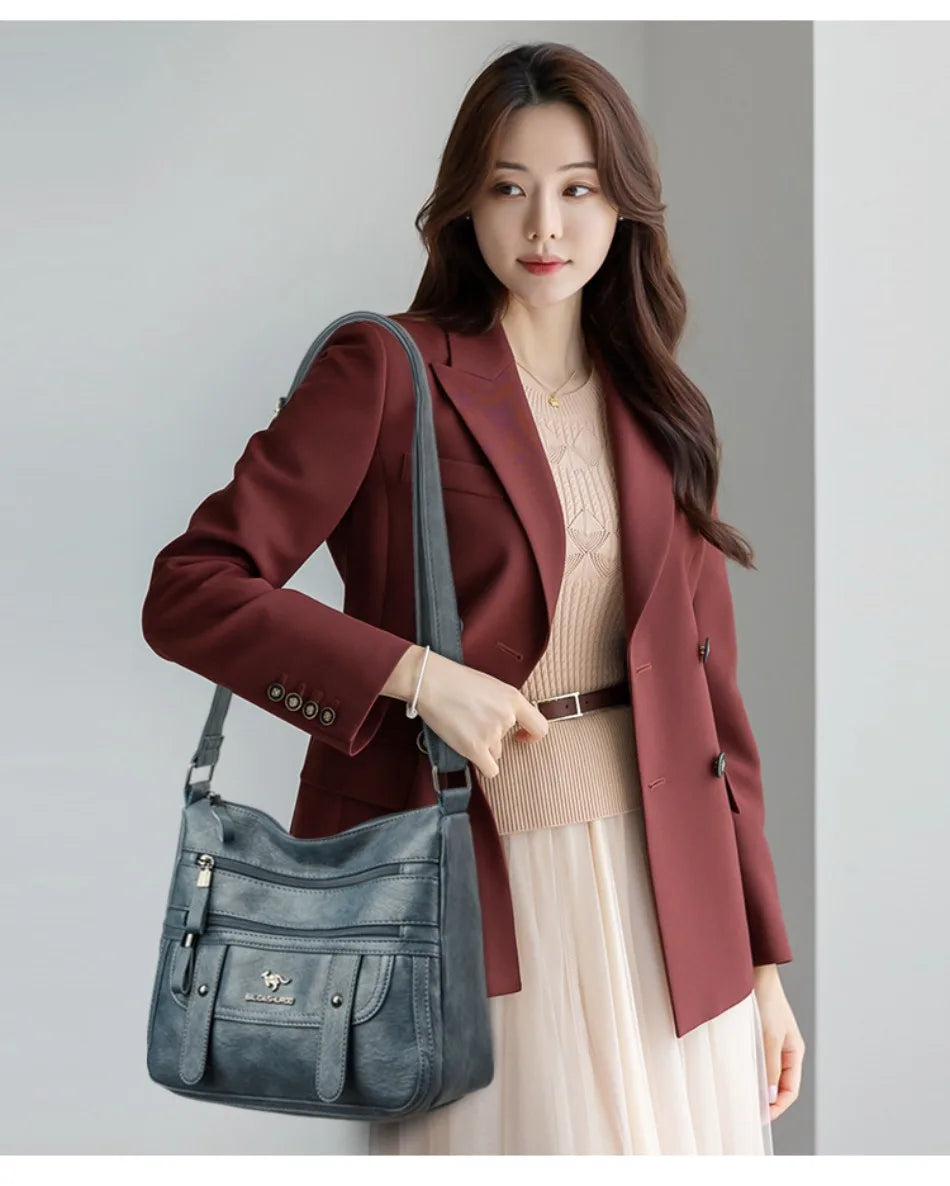 High Quality Pu Leather Messenger Crossbody Bags for Women Luxury Designer Hand Bags Purses Ladies Shoulder Bags Sac A Mian 2025