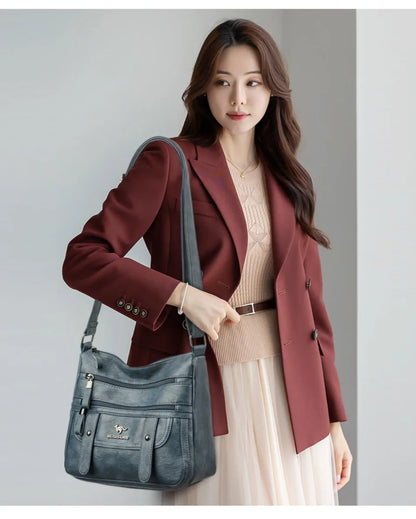 High Quality Pu Leather Messenger Crossbody Bags for Women Luxury Designer Hand Bags Purses Ladies Shoulder Bags Sac A Mian 2025