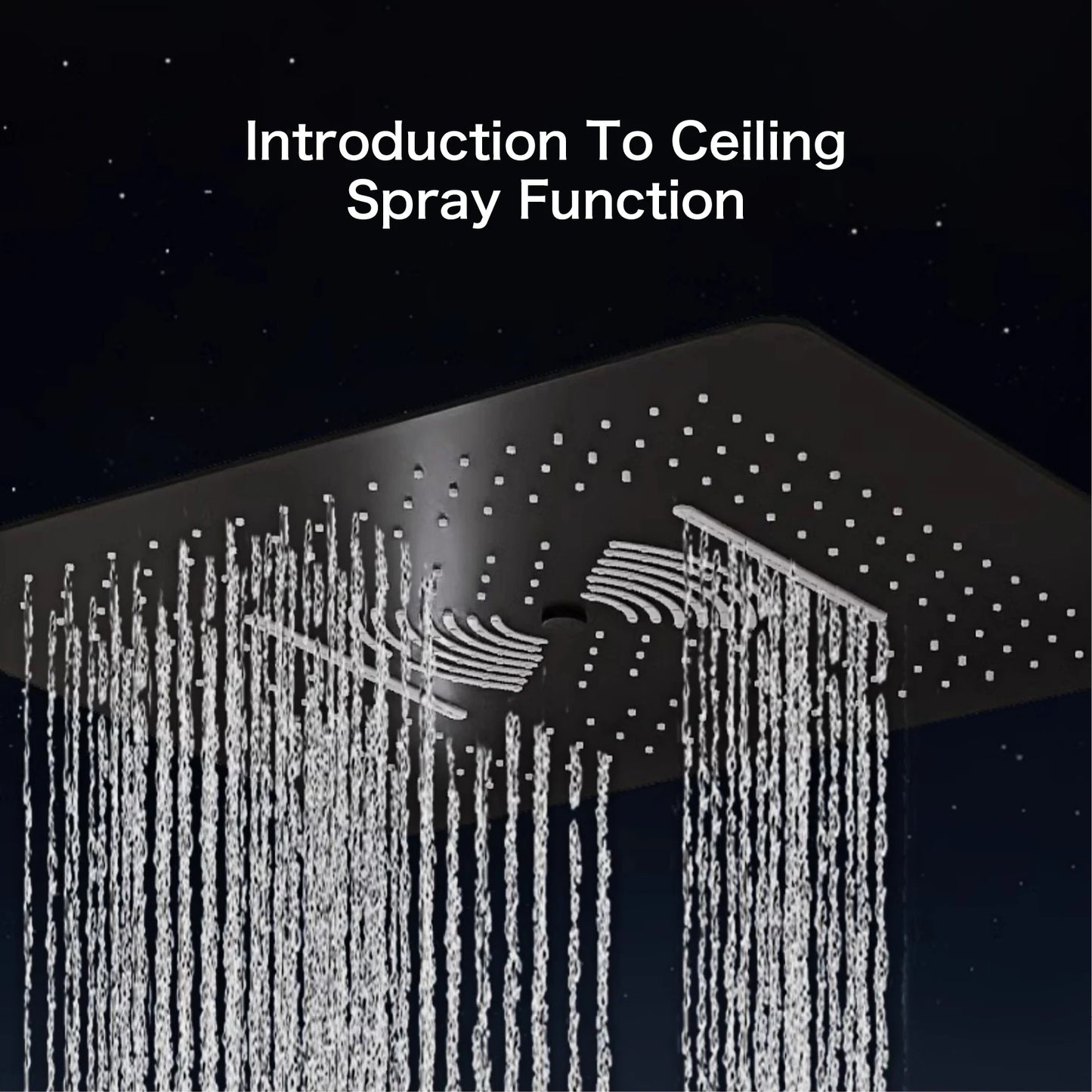 Gun gray brass luxury LED digital display constant temperature shower system embedded ceiling hot and cold water bathroom mixer