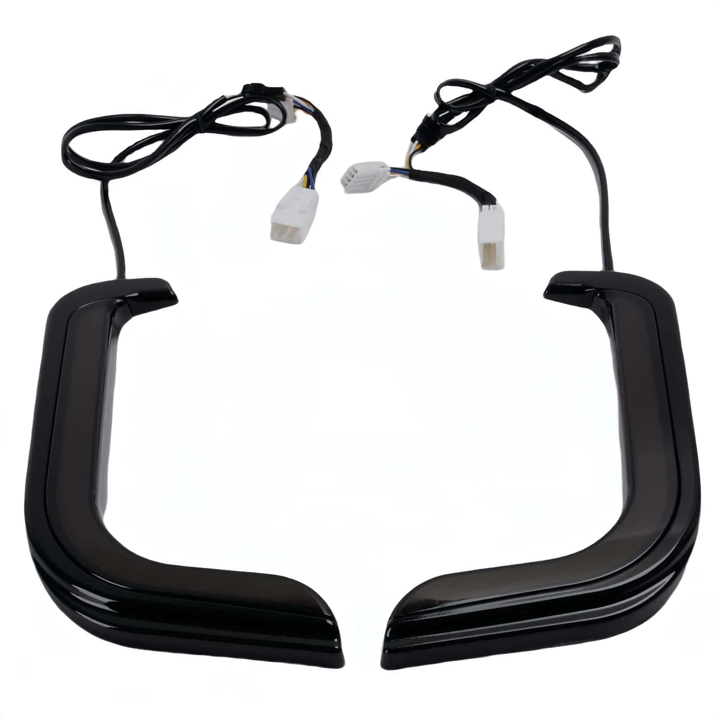 A pair of motorcycle yellow+white two-color turn signal lights daytime running lights suitable for Harley CVO Street Glide
96-13