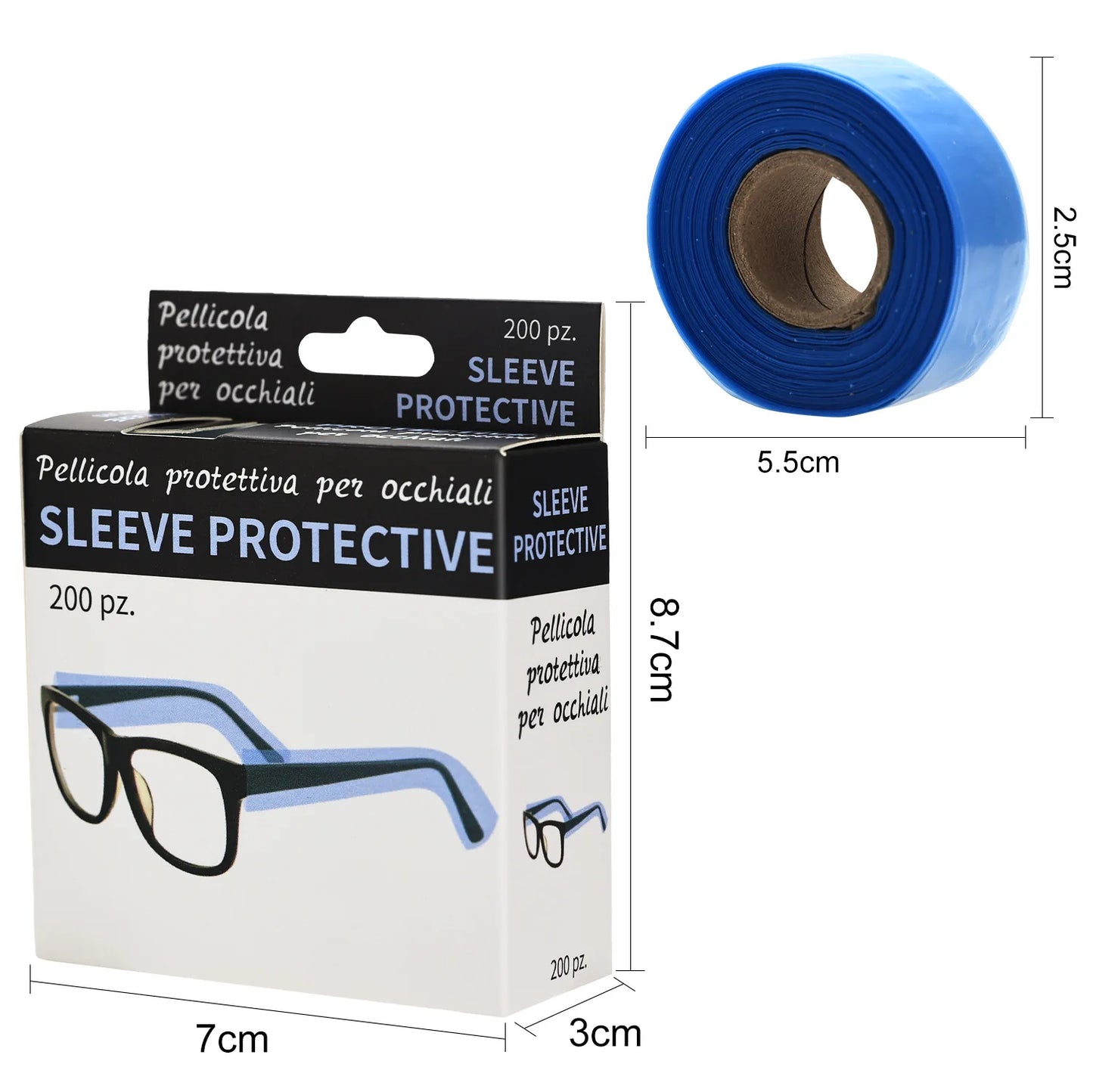 200ps/Box Disposable Glasses Leg Sleeves Cover Hairdressing DIY Barber Hair Coloring Styling Tool Eyeglasses Protector Accessory