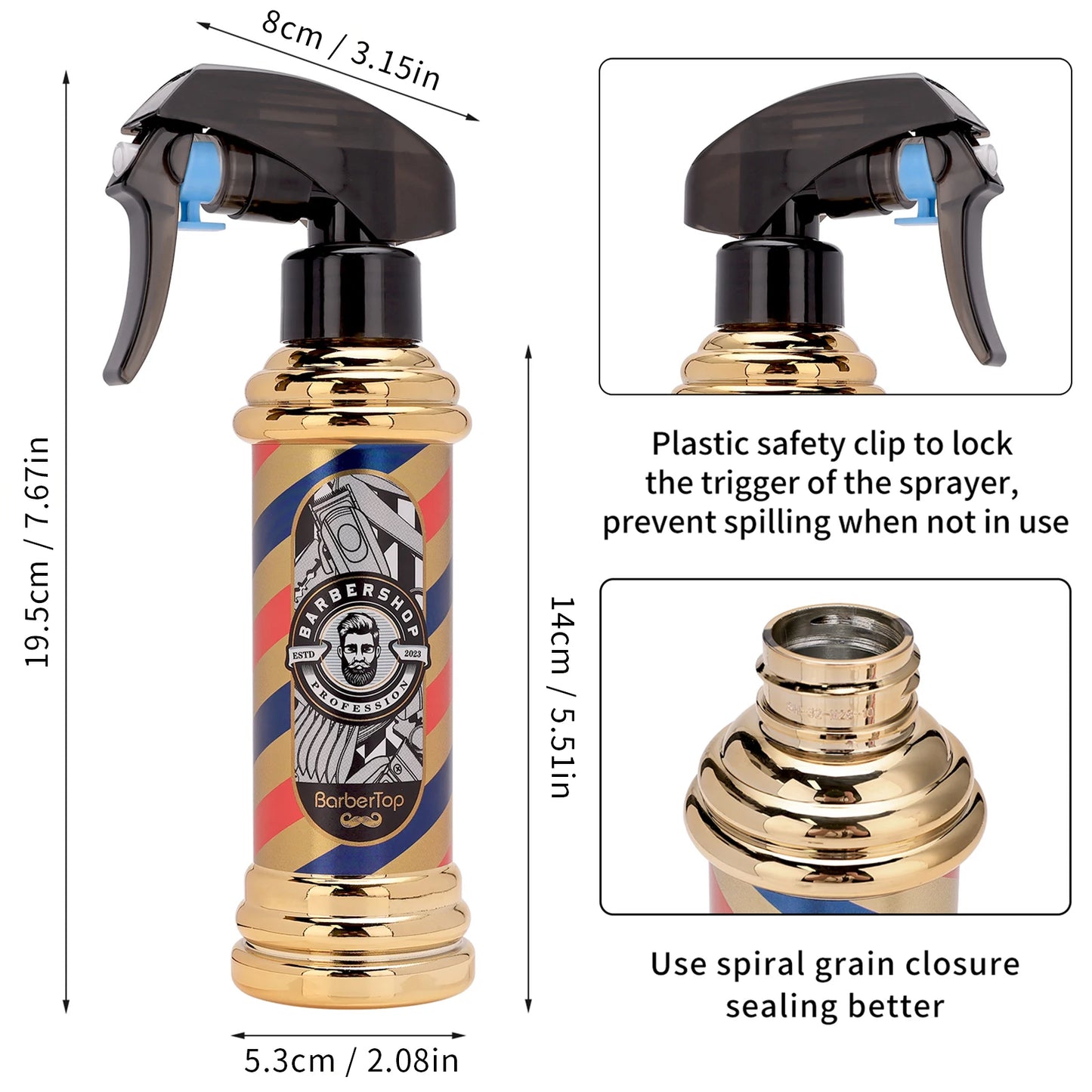 Retro Hairdressing Spray Bottle Refillable Bottles Continuous Mist Watering Can Portable Salon Barber Water Sprayer