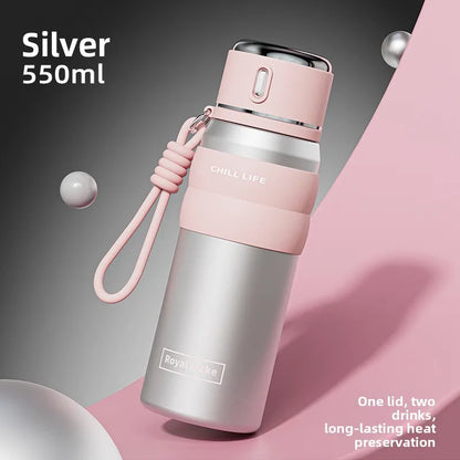 Dopamine all steel insulated cup 316 stainless steel high aesthetic water cup intelligent temperature display cup
