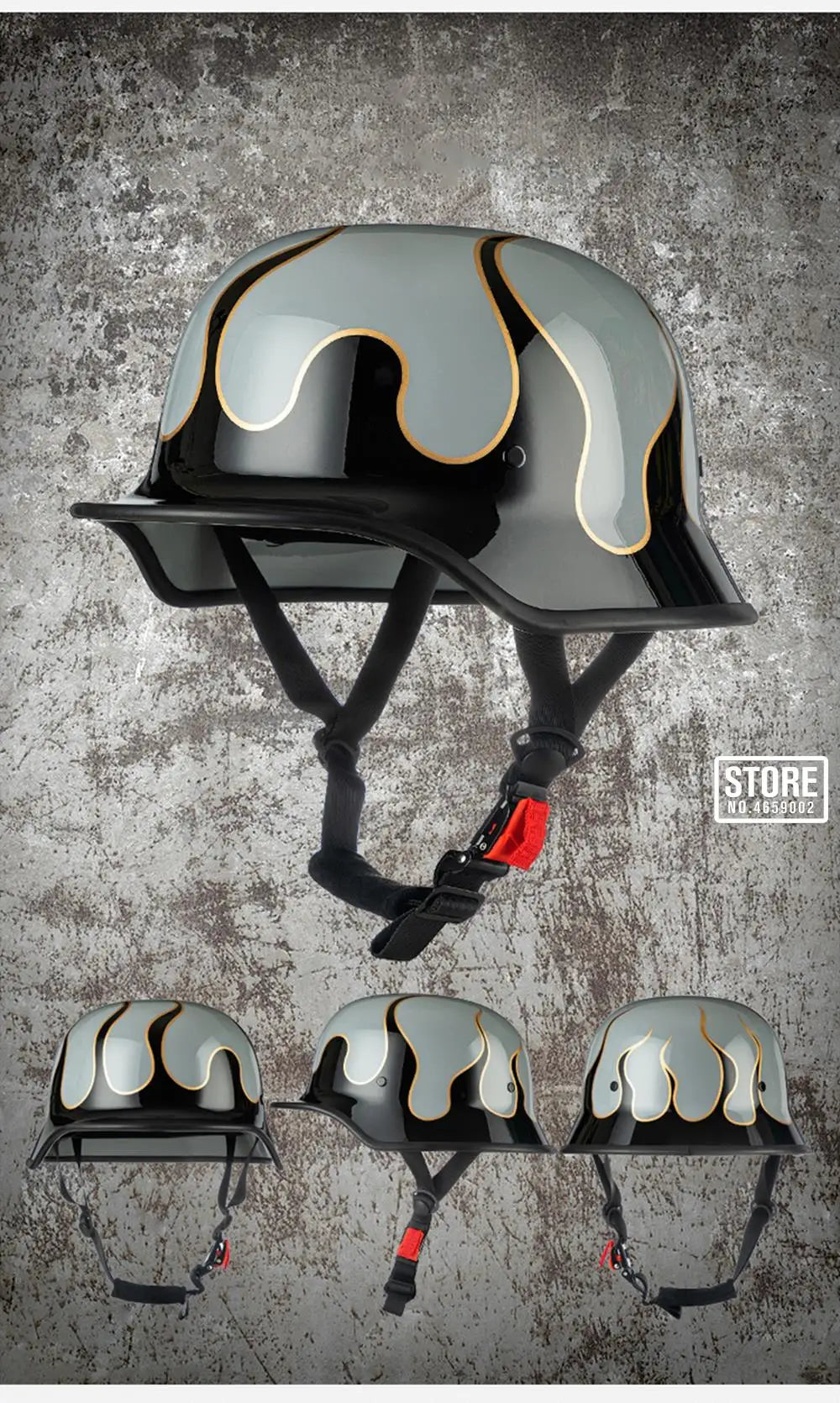 DOT Approved Motorcycle Helmet ABS Material Retro Moto Helmet Capacete De Moto Half Helmet Equipment German Tactical Vintage