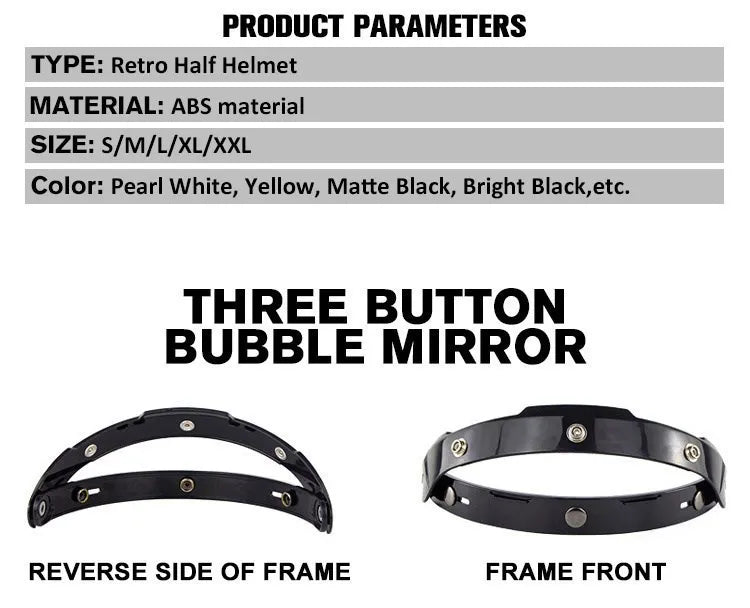 DOT Open Face Casco Moto Motorcycle Accessories Men Moto Helmets Certificated Retro Motorcycle Helmet Cafe Racer