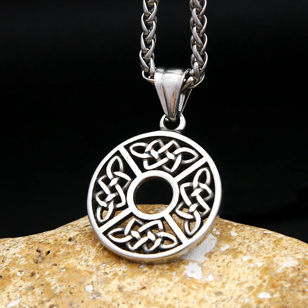 Fashion Small Size Viking Celtic Knot Necklace Stainless Steel Nordic Amulet Pendant For Men Women Jewelry Gifts Dropshipping