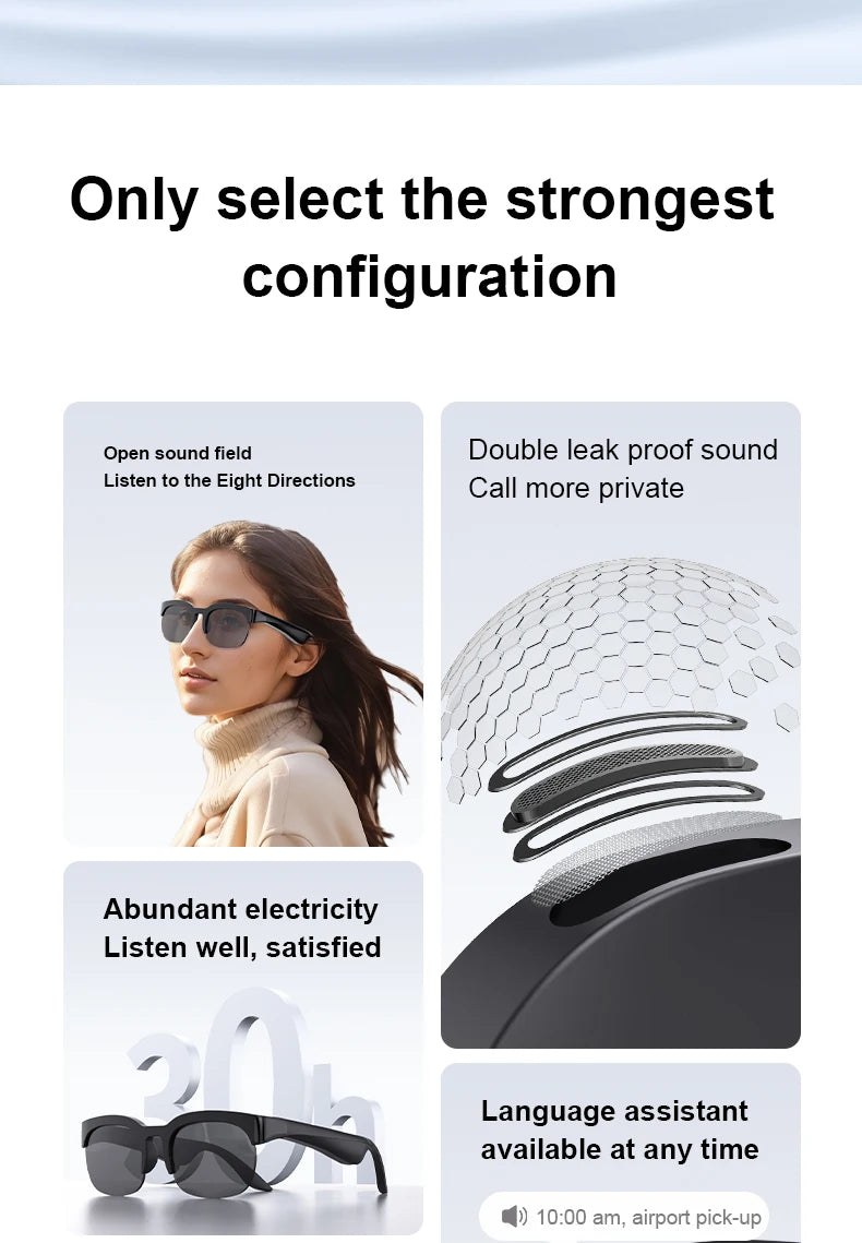 Lenovo 2026 New AI Smart Glasses: AI Translation, HD Hands-Free Calling, AI Chat Logging, Music Playback Type-C Smart Glasses