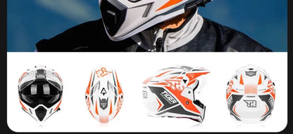 Tiger JTO1 Adventure Motorcycle Helmet Dual SunVisor Helmet Size S-3XL Off-road Casco Moto Highly Breathable For  ADV Long Rides