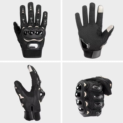 Vintage Leather Motorcycle Gloves Summer Breathable Unisex Biker Gloves With Anti-Slip Ventilation Design Motorbike Ride Glove