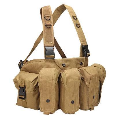 Tactical Vest MOLLE CS Training Equipment Hunting Chest Vest Security Quick Release AK Belly Pocket Vest Hunting Equipment