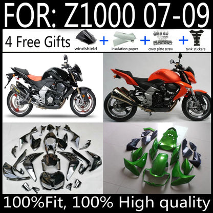 For Z1000 Z 1000 ZR1000 2007 2008 2009 Motorcycle Fairing Kit ABS Plastic Body Injection mold Fairings Bodywork Bodykits