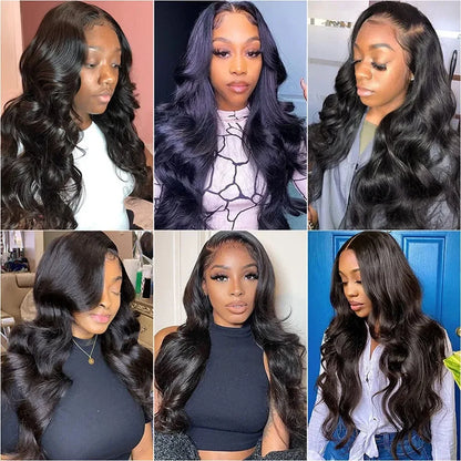 42 44 Inch 13x4 13x6 HD Transparent Body Wave Lace Frontal Wigs For Women 200 Density Preplucked 5x5 Closure Lace Wig Human Hair