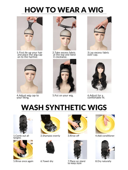 Rainbow Ombre Long Straight Layered Synthetic Wig With Bangs Unisex Pride Halloween Party Cosplay Costume Hairpiece