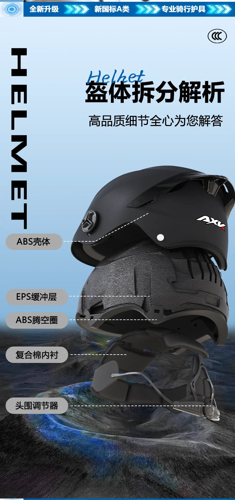 Summer impact protection safety open face motorbike helmet motorcycle short lens ordinary tail wing black