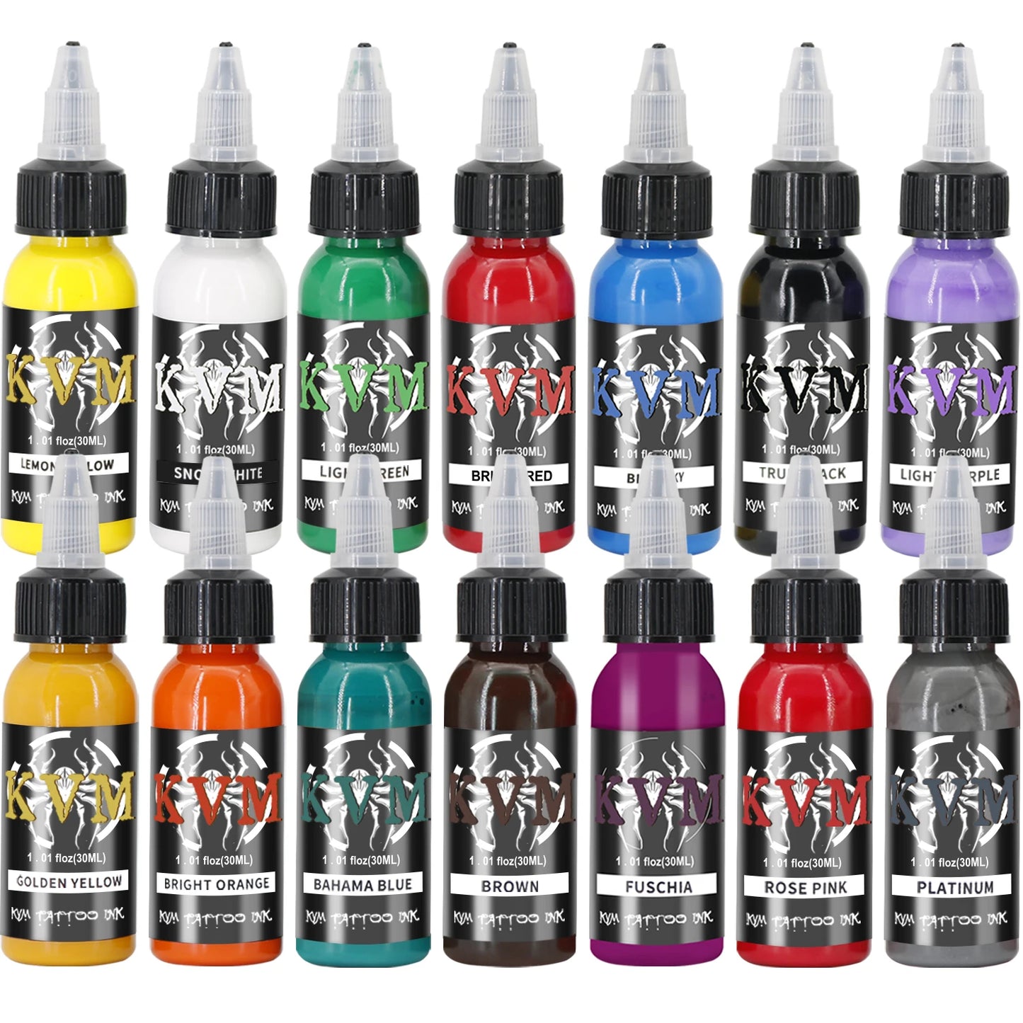 KVM 1oz (30ml) 7/14 Colors Professional Tattoo ink for Body Art Natural Plant Micro Pigment Permanent Tattoo Ink For Body Paint