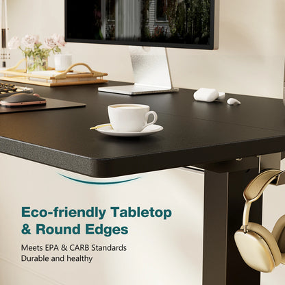 JHK Electric Adjustable Height Standing Computer Desk Ergonomic Sit Stand Up Down Computer Table Workstation For Home Office