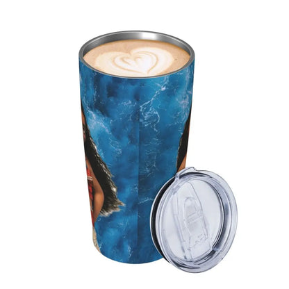 Moana and Pua Cartoon Movie Insulated Tumbler with Straws Stainless Steel Coffee Mugs Double Wall Car Bottle Cups 20oz