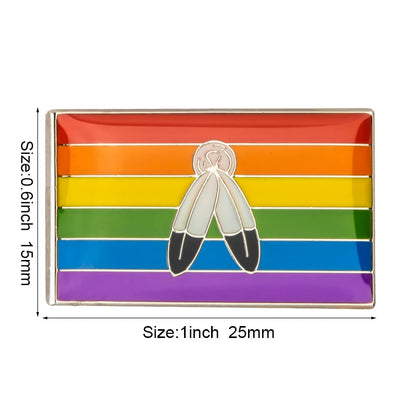 10pcs a lot Philadelphia Pride Badges LGBT Pin Metal Rainbow Badge Pins Gay Pride Lapel Pinback
