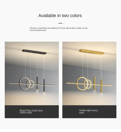 Restaurant Lights Nordic Chandeliers Light Luxury Minimalist Dining Room Tables Bar Counter Designers Minimalist Strip Lighting