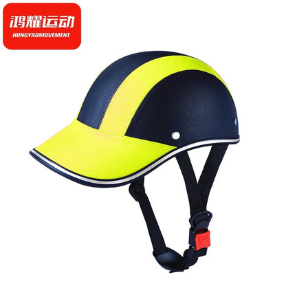 New Leepee For Cafe Racer Chopper Scooter Safety Hard Hat Half Face Vintage Summer Cap Motorcycle Half Helmet Baseball Cap Style