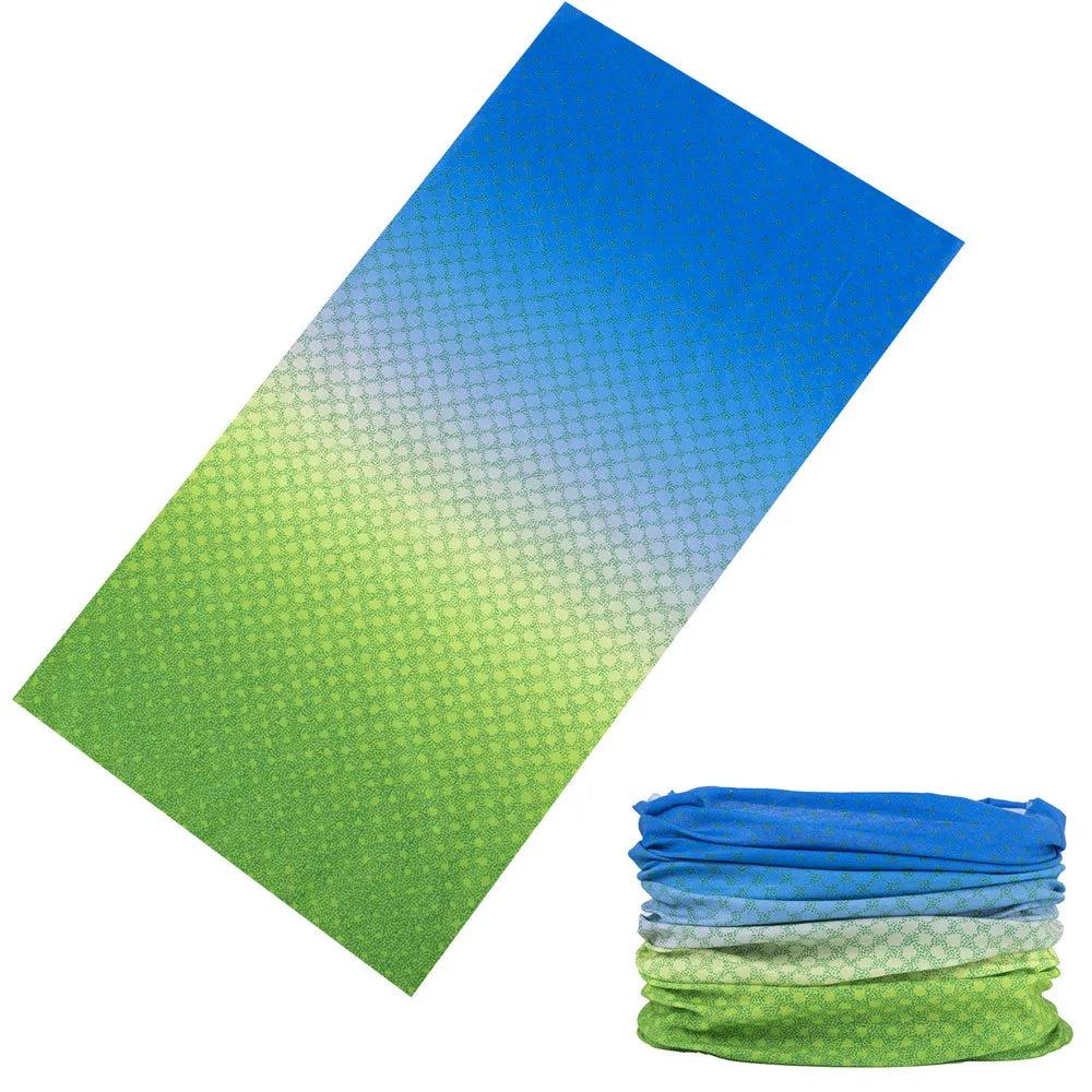 2024 New Green Bandanas Future Geometry Design Sports Headbands For Woman Man Balaclava Funny Face Mask Cycling Neck Scarf