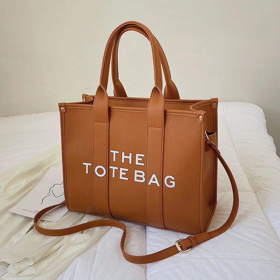 The tote bag For Women Crossbody Female Handbag New Solid Words Lette Leisure Large Bag,Luxury Fashion bag,designer bag for PU