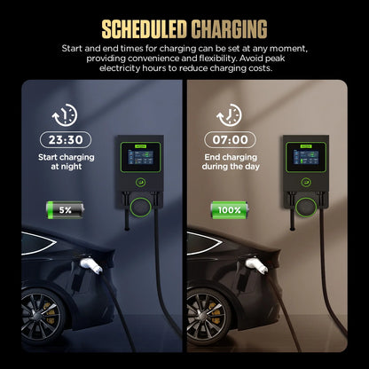 AUTOOL C701 EV Charger Station Wall-mounted Car Charger 7KW 32A Current Adjustable EV Charging Piles