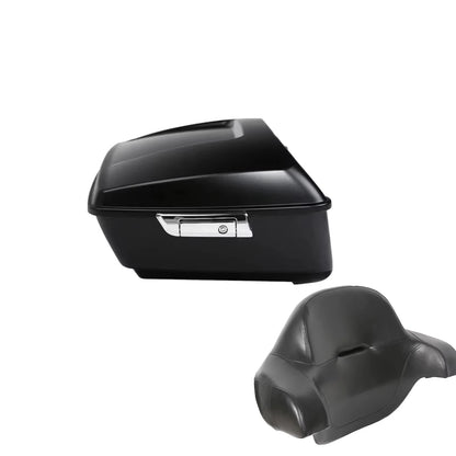For Harley Touring Road King Street Ultra Electra Glide 2009-2026 Waterproof ABS King Tour Pak Pack Top Box Case Trunk With LED