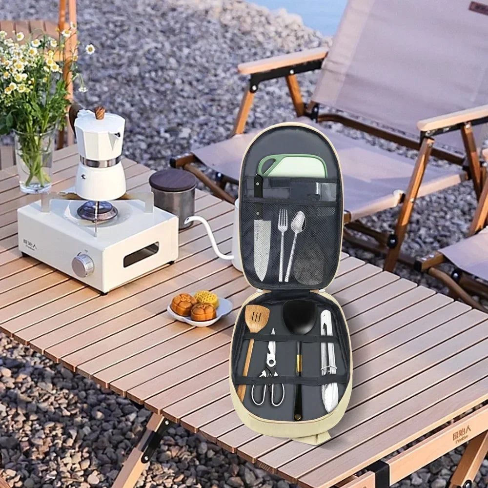 NEW Portable Outdoor Camping Cooking Utensils Storage Bag Picnic Supplies Wilderness Survival Gear Durable Home Goods Ice Bucket