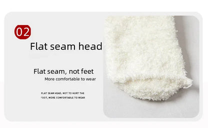 Snug Fleece Over Knee Socks Plush Cozy Winter Fall Sweet Long Female Hosiery Soft Fuzzy Leg Covers Floor Wear2024 New Bulk Deal