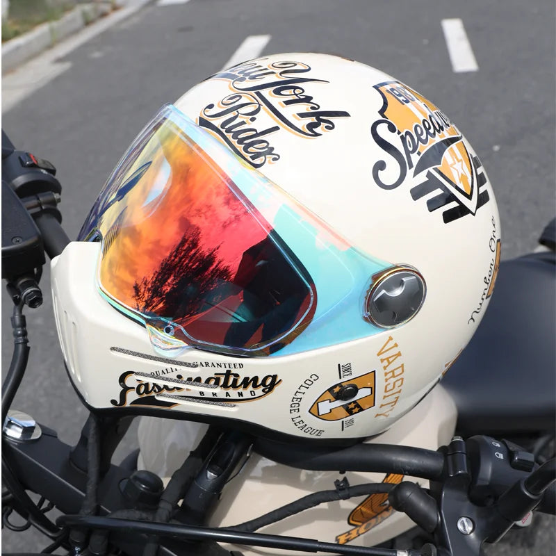 Motorcycle Helmet Full Face Helmet ECE DOT Approved Moto Cascos Motorcyclist Capacete Four Seasons Riding Racing Cycling Helmet