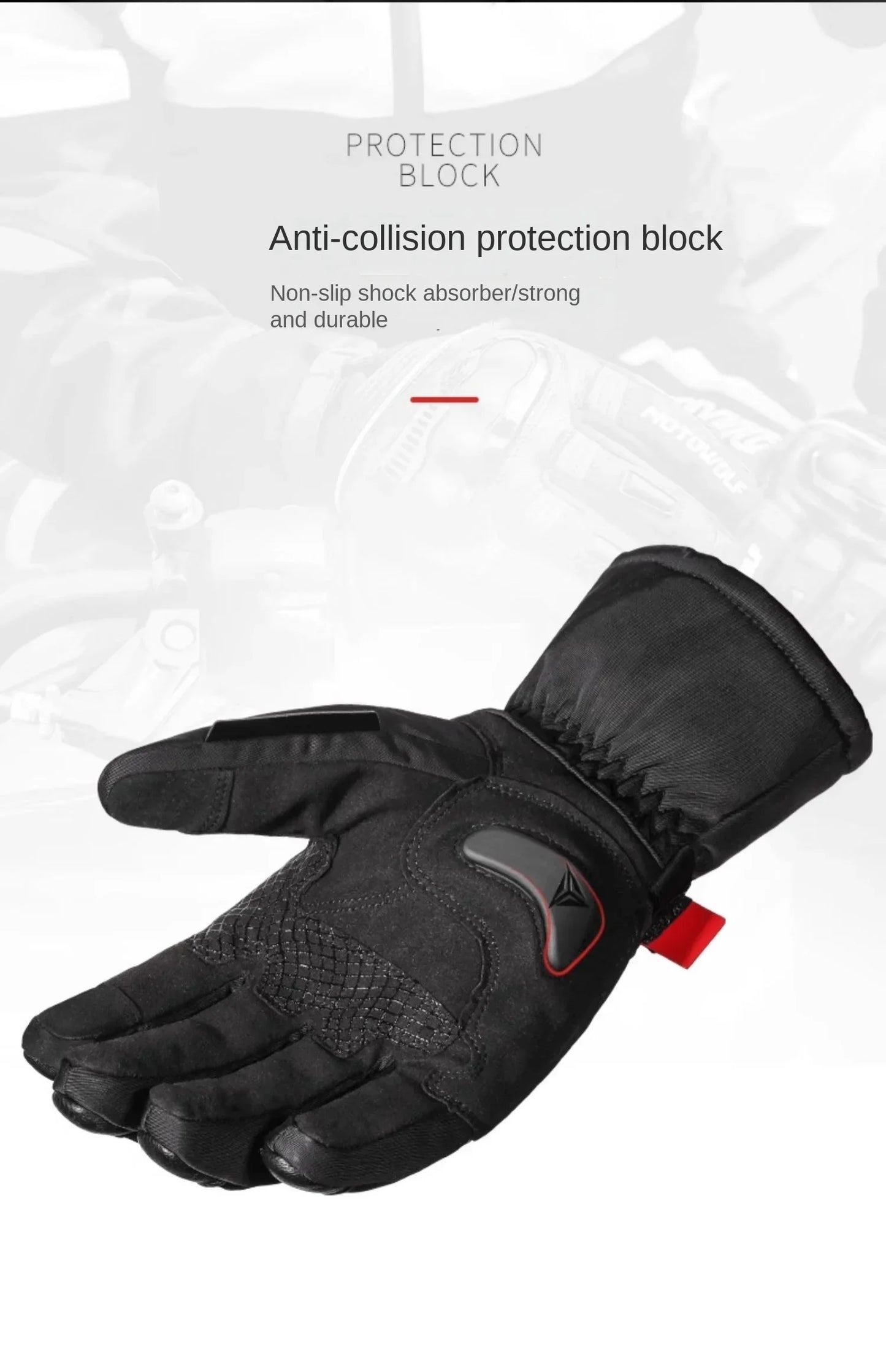 Motowolf Winter Motorcycle Riding Gloves Waterproof Leather Warm Riding Protection Gear for Motorcyclists gp Sports Accessories