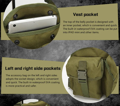 Tactical Vest MOLLE CS Training Equipment Hunting Chest Vest Security Quick Release AK Belly Pocket Vest Hunting Equipment