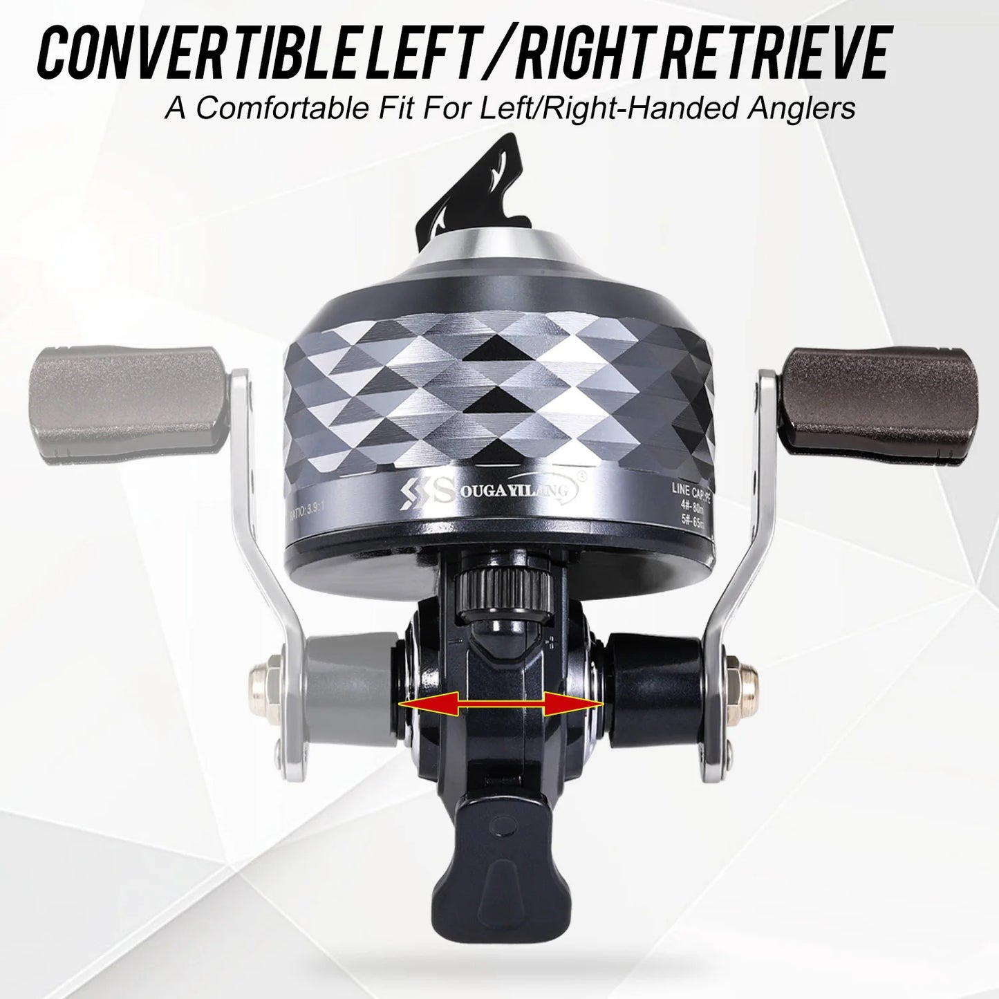 Sougayilang Colorful/Silver Fishing Reel 3.9:1 Gear Ratio&Double Roller Pin Paired with High Quality Ball Bearings Fishing Gear