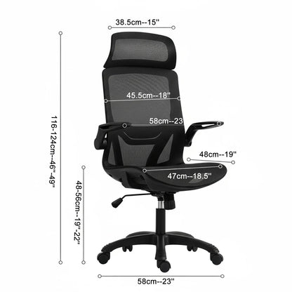 Ergonomic Executive Computer Chair High-Back Home Office Chair with Breathable Nylon Mesh Lift Chair Swivel Chair