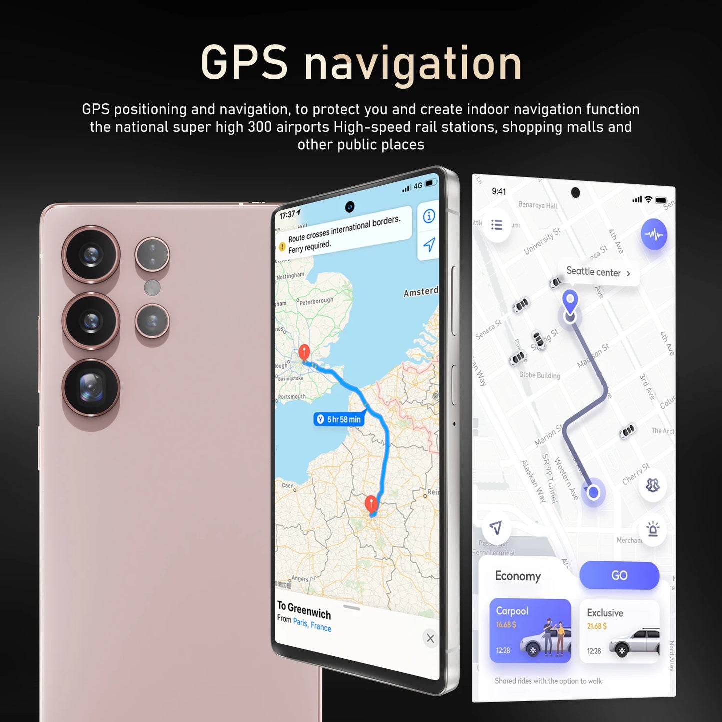 FUFFI Global Vision S26 Pro Smartphone Android 8GB RAM 512GB ROM 6.8 Inch Phone 1920x1080HD 24MP+48MP 5G Network Mobile Phones