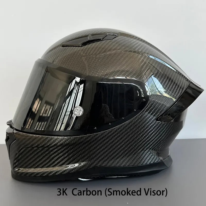 All-New Carbon Hybrid Retro High Quality Full Face Motorcycle Helmet Anti-Fog Visor Stabile Zero Glare Reduce Pressure Points