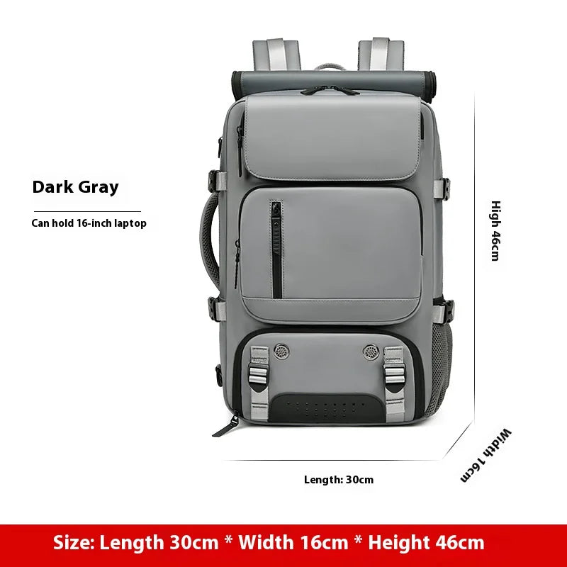 Large Travel Backpack Boardable Backpack USB Charging Waterproof Outdoor Travel Backpack Independent Shoe Compartment