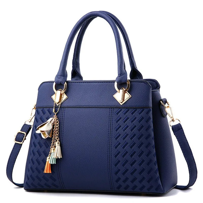 Gusure Luxury Handbag Women Crossbody Bag with tassel hanging Large Capacity Female Shoulder Bags Embroidery Tote Sac A Main
